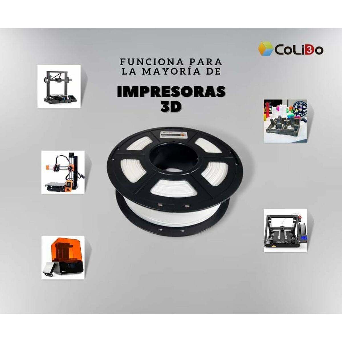 Bobine de filament CoLiDo COL3D-LCD163W Blanc